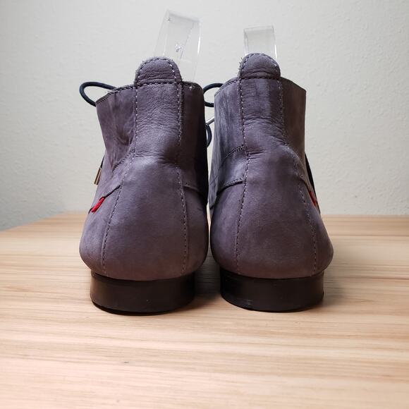 Marc Joseph New York Men\'s 9.5 5th Street Suede Leather Moccasin Gray Lace Up‎ main image 4